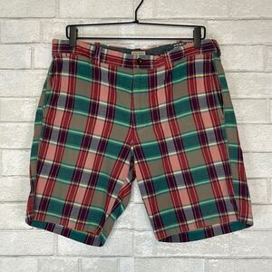 J. Crew Indian Madras Plaid Bermuda Shorts 33